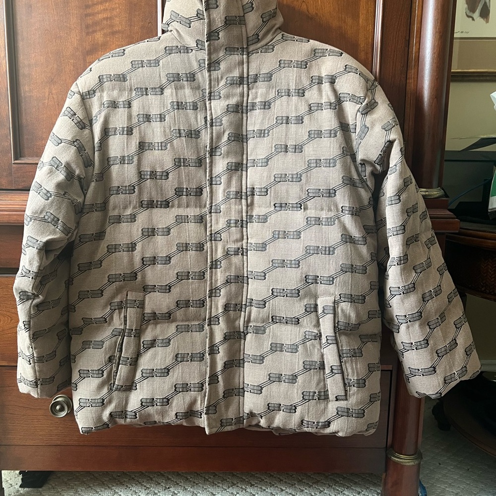 Balenciaga Unisex Monogrammed Down Puffer Jacket IT 48, US M 38, US W 12